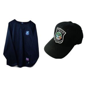 Waterloo Township Police Department Black Shirt L & Cap Rawlings Port Authority
